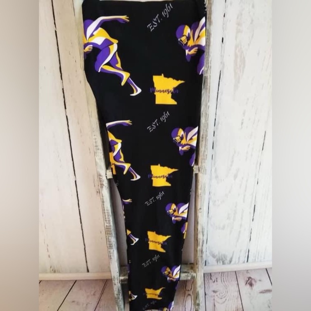 MN Vikings Full length Yoga Band Leggings One Size